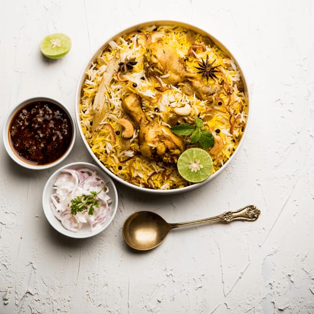 Chicken biryani.