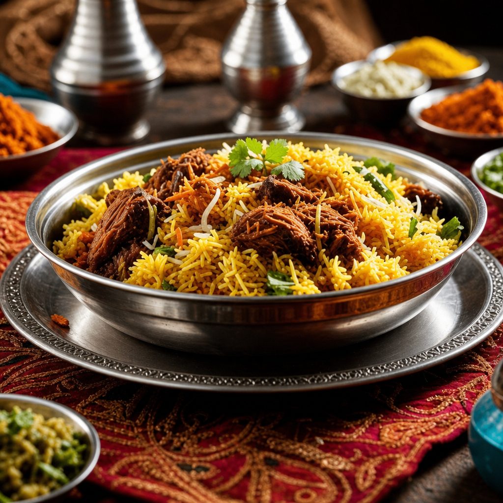 Lamb biryani.