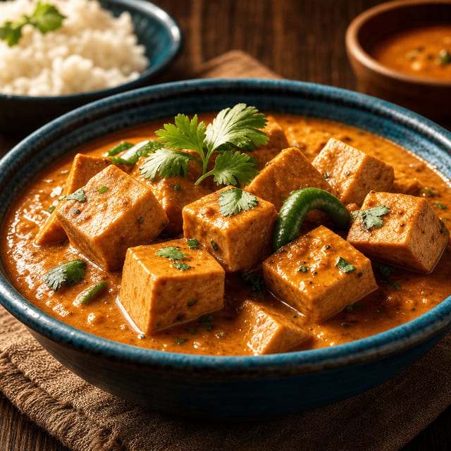 Matar paneer.
