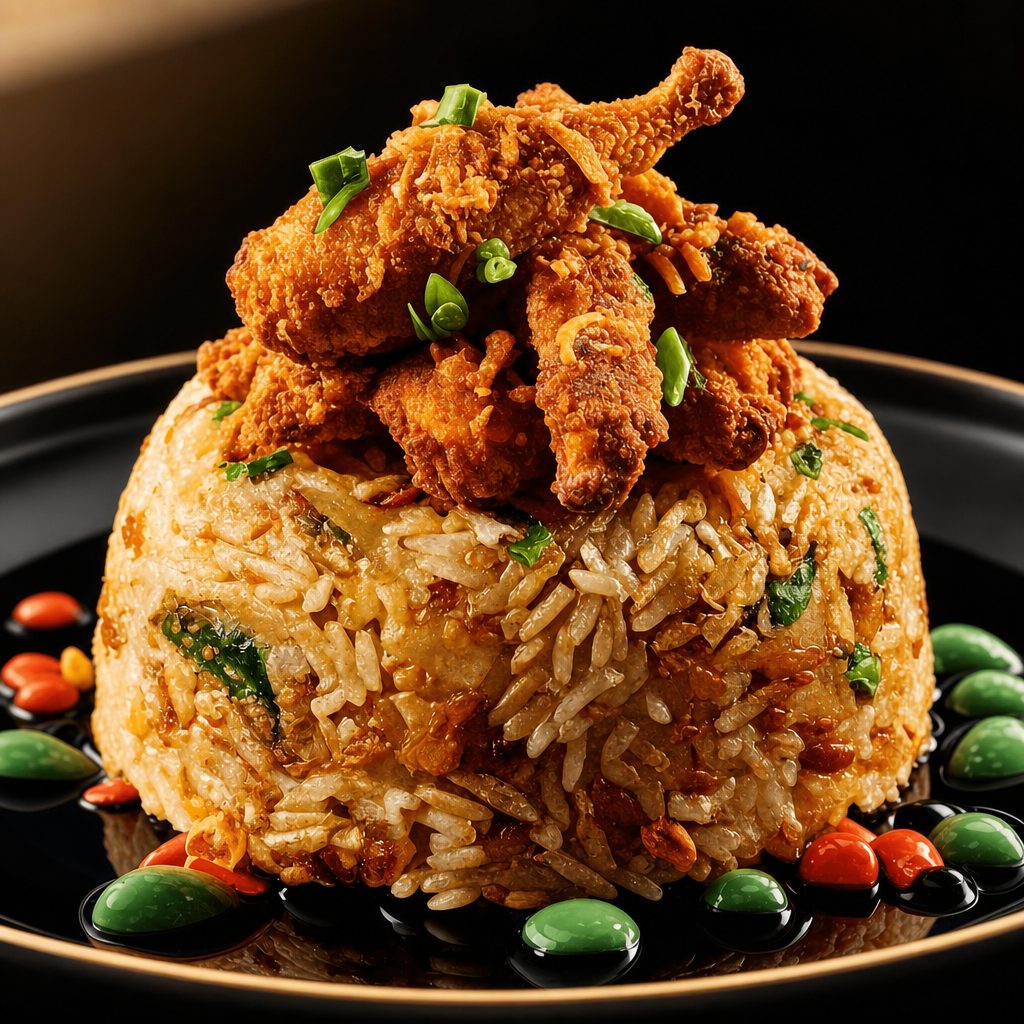 Chicken fried rice.