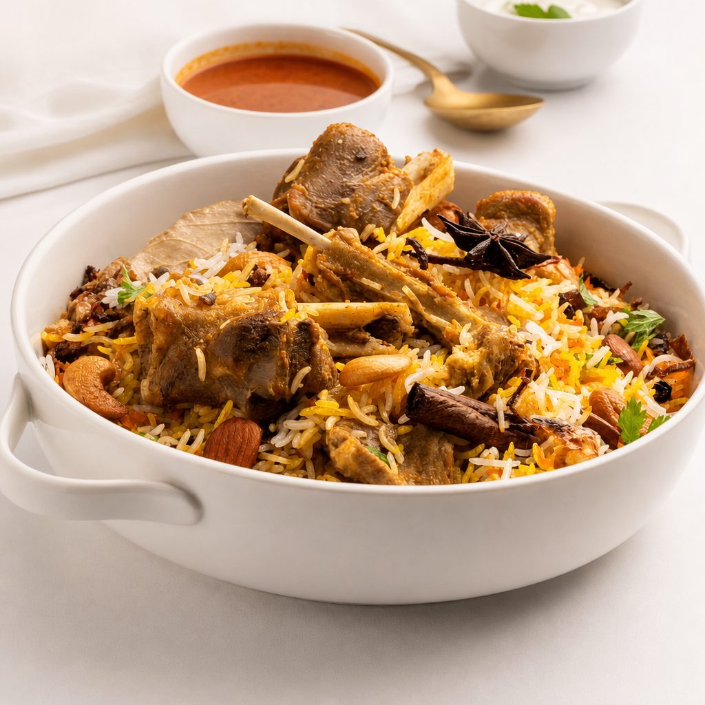 Goat biryani.